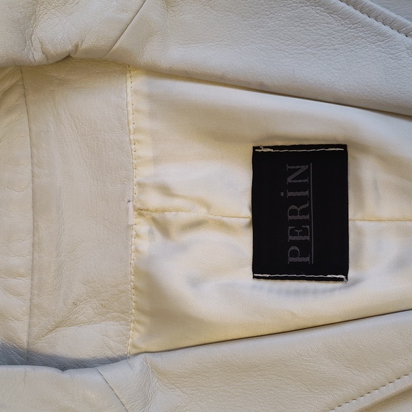 White Italian leather jacket - Picture 2 of 10